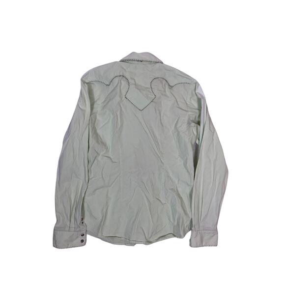 Cruel Girl Mint Green Pearl Snap Western Shirt Medium Sunfaded - Picture 5 of 7